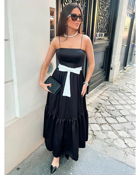 VESTIDO MIDI PRETO BELLA