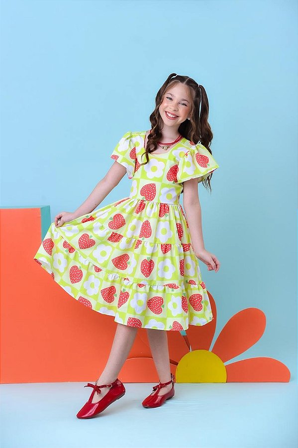Vestido Sofia moranguinho 🍓