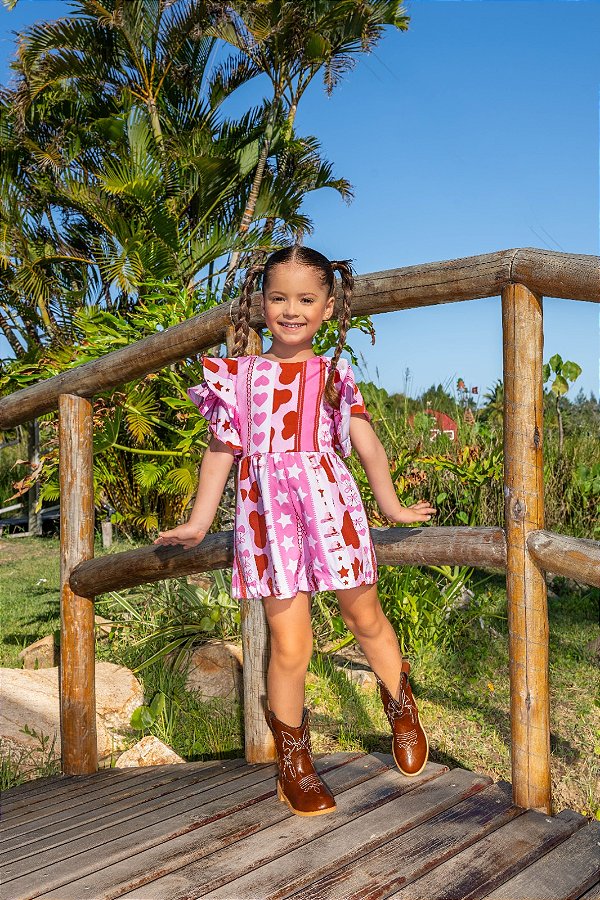 Macaquinho Flora Coração Country