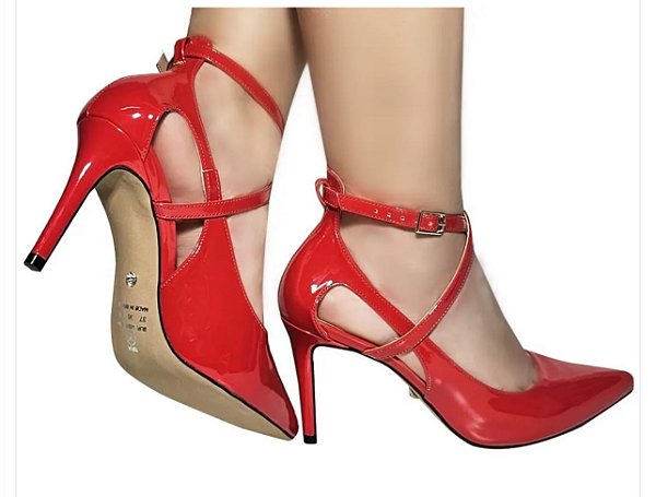 Scarpin Vermelho Ferrari 9cm