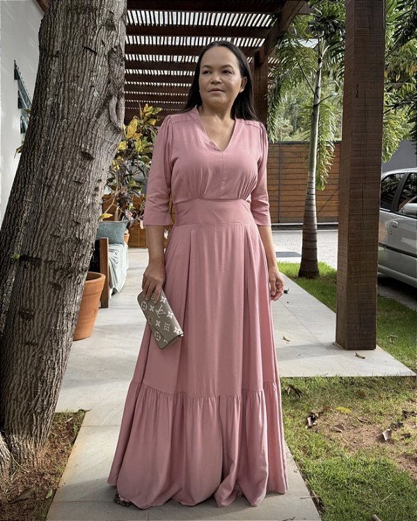 Vestido Promessa Longo em Viscose