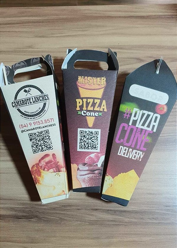 Caixa Para Pizza Cone personalizada