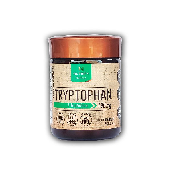 Triptofano Tryptophan 190mg 5htp 60 capsulas Vegano - Nutrify