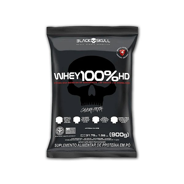 Whey 100% HD Refil 900g - Black Skull