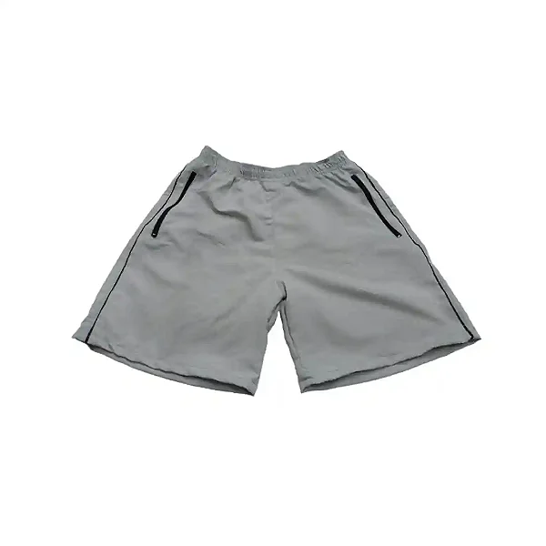 Bermuda Shorts Masculino Tactel – BOLSO COM ZIPER CINZA