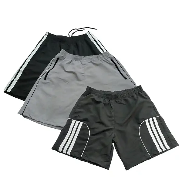 KIT 03 Bermuda Shorts Masculino Tactel – Opção 02
