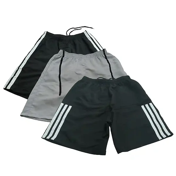 KIT 03 Bermuda Shorts Masculino Tactel – Opção 03