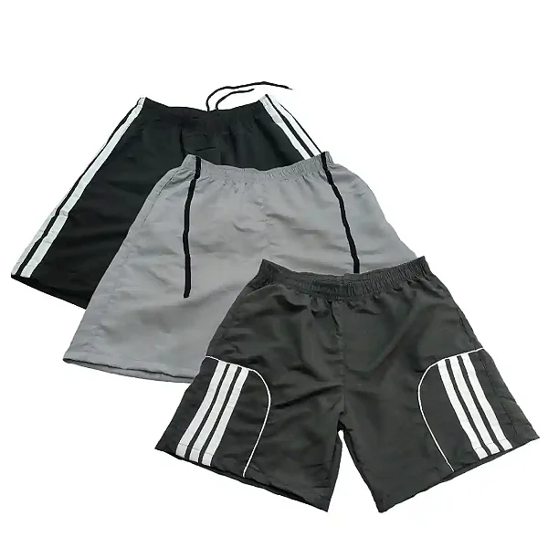 KIT 03 Bermuda Shorts Masculino Tactel – Opção 04
