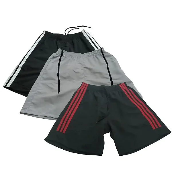 KIT 03 Bermuda Shorts Masculino Tactel – Opção 08