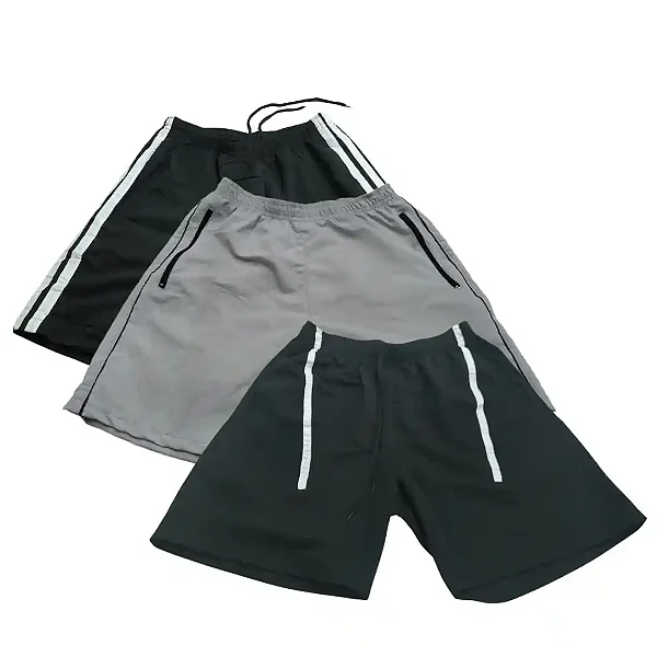 KIT 03 Bermuda Shorts Masculino Tactel – Opção 09