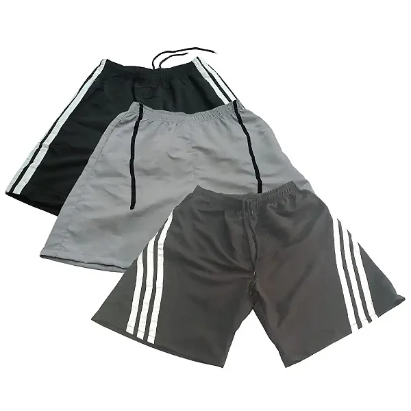 KIT 03 Bermuda Shorts Masculino Tactel – Opção 17