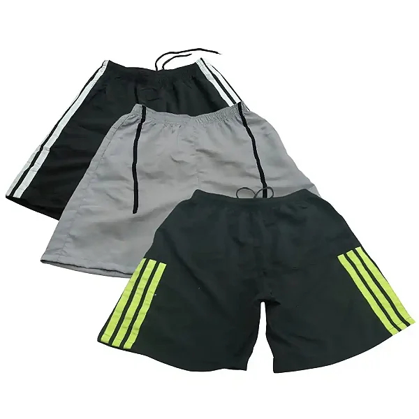 KIT 03 Bermuda Shorts Masculino Tactel – Opção 22