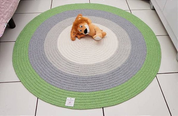 Tapete para quarto em crochê 120cm diâmetro TS0031