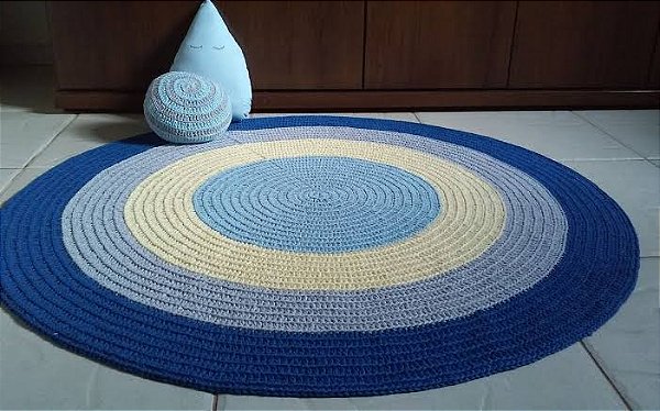 Tapete para sala  em crochê 300x250cm TS0043