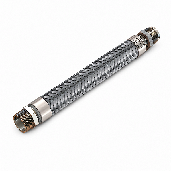 TUBO METALICO FLEXIVEL 1/2" MF X 1/2" MF INOX