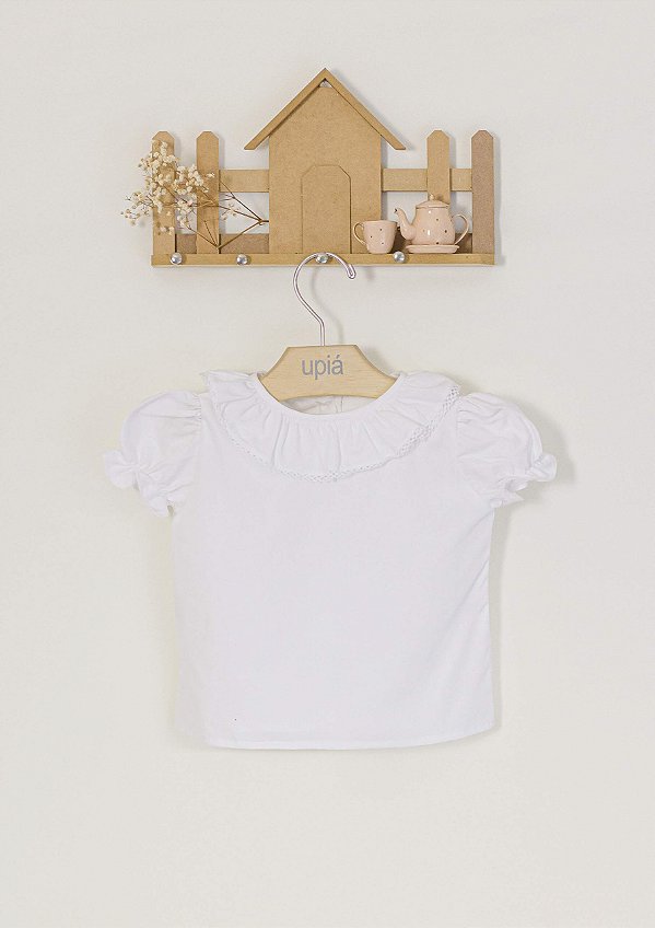 BLUSA INFANTIL GOLA BORDADA