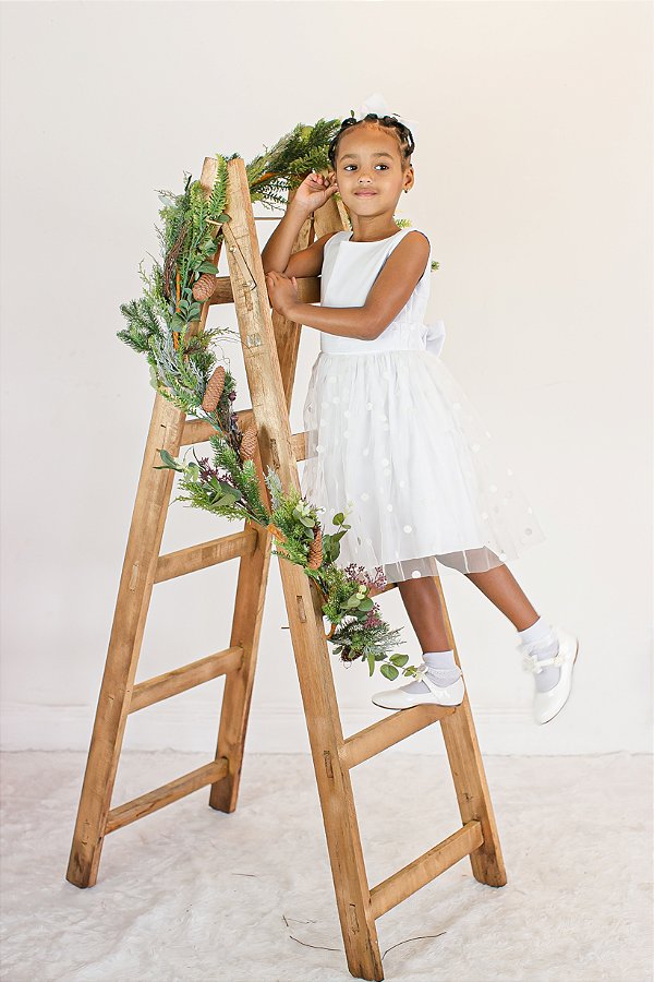 VESTIDO INFANTIL TULE POIS
