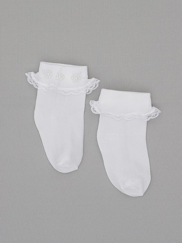 MEIA INFANTIL FLOR DE PÉROLA