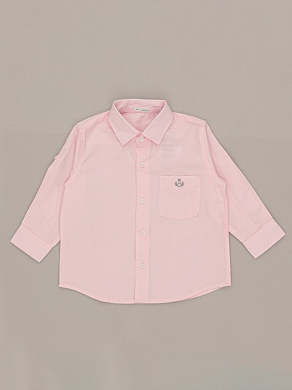 CAMISA INFANTIL M/L SOCIAL LISA COM BOLSO