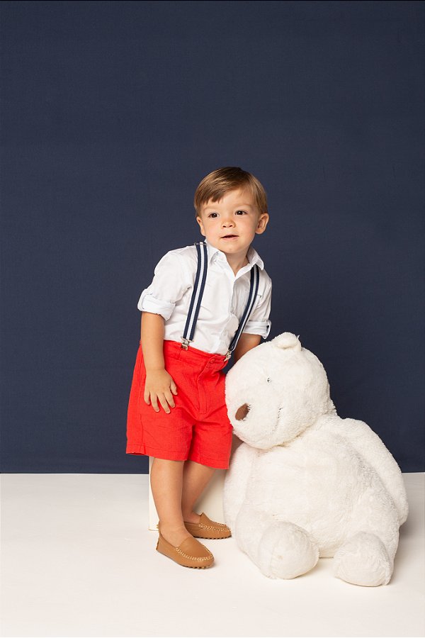 CAMISA  INFANTIL M/L SOCIAL LISA COM BOLSO
