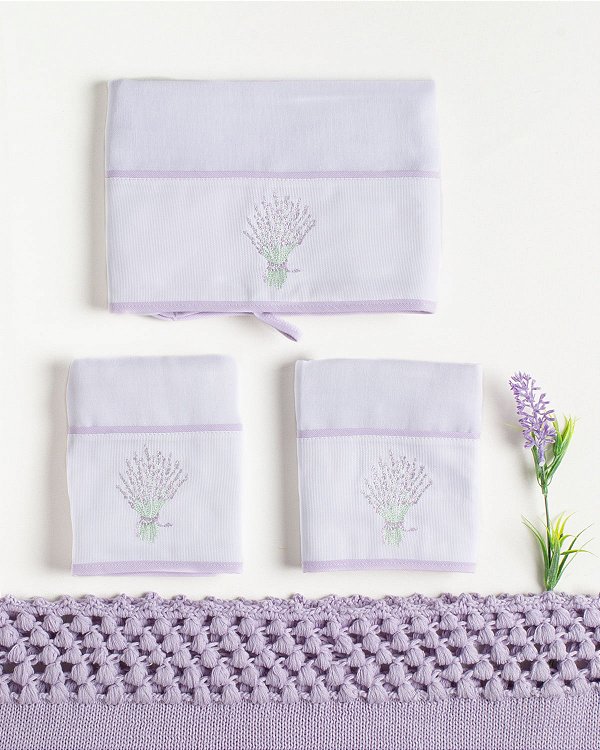 Kit fralda boca lavanda