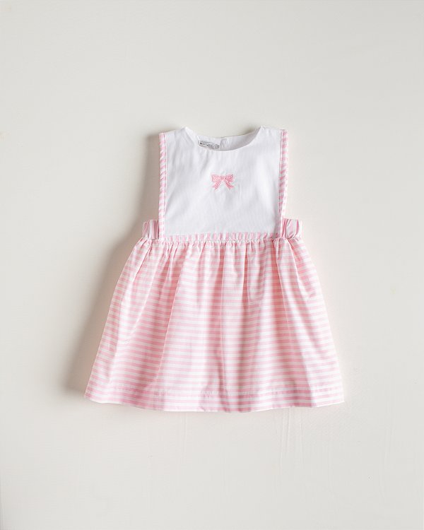 Vestido listras e laço