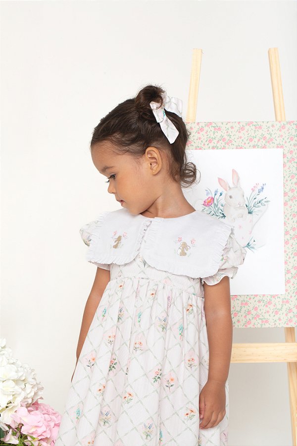 (P) Vestido gola coelhinho