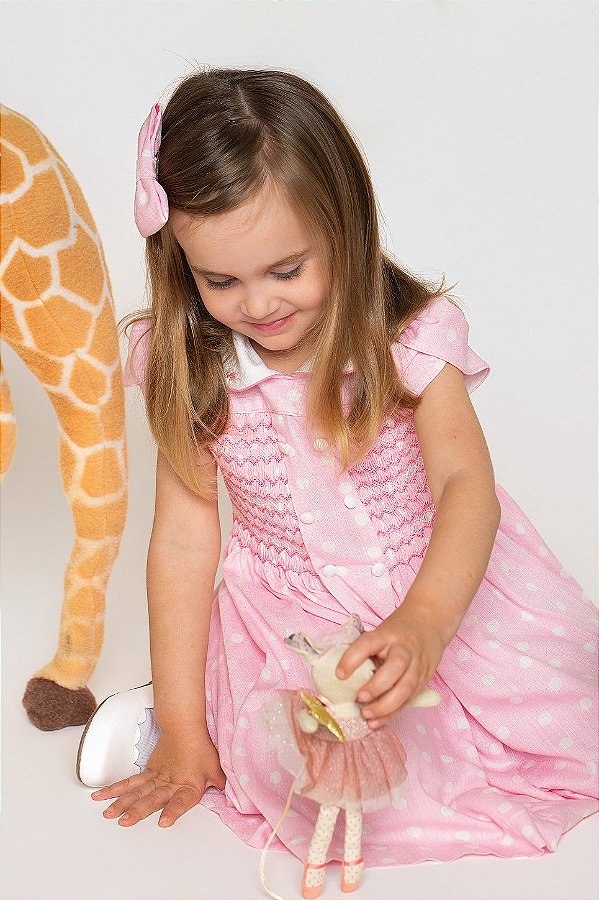 VESTIDO POÁ COM CASINHA DE ABELHAS