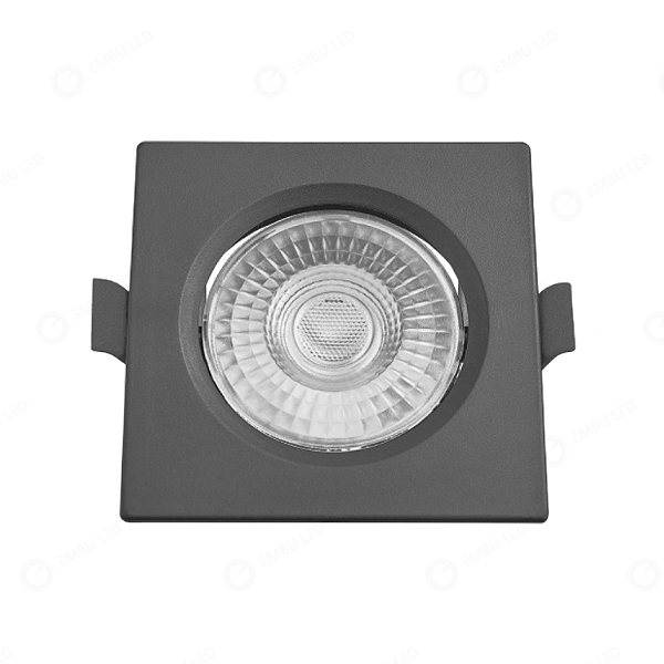 SPOT MR16 QUADRADO BRANCO NEUTRO 5W - PRETO