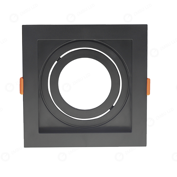 SPOT RECUADO PAR20 QUADRADO PRETO + SOQUETE E27