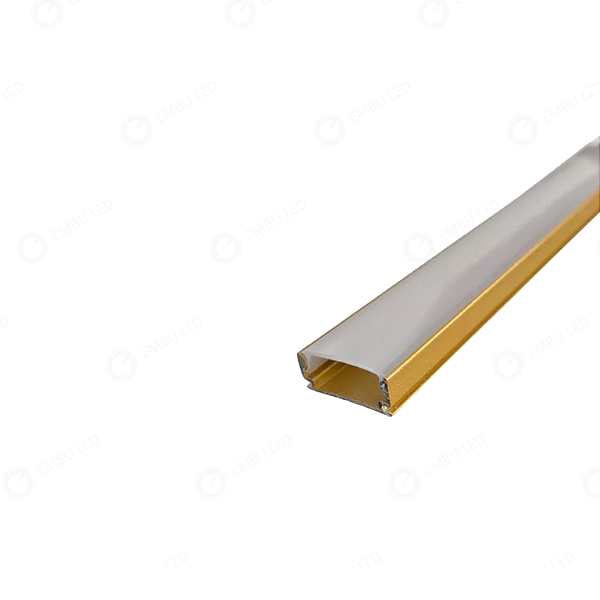 PERFIL ALUMINIO 2 METROS DOURADO SOBREPOR 22,8 X 9,6