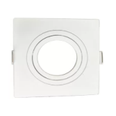 SPOT FACE PLANA AR70 QUADRADO BRANCO + SOQUETE GU10