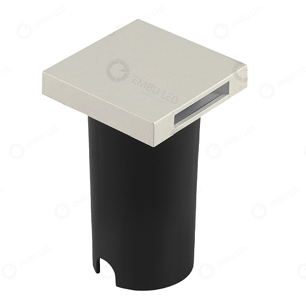 BALIZADOR DE SOLO EMBUTIR QUADRADO BRANCO 1W IP67 2FACHOS