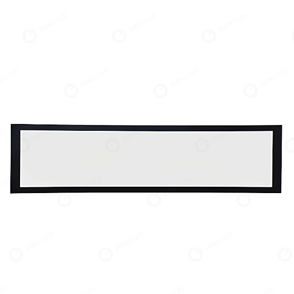 PAINEL DE EMBUTIR LED RETANGULAR 50W - BRANCO QUENTE -32X122CM  - BORDA PRETA