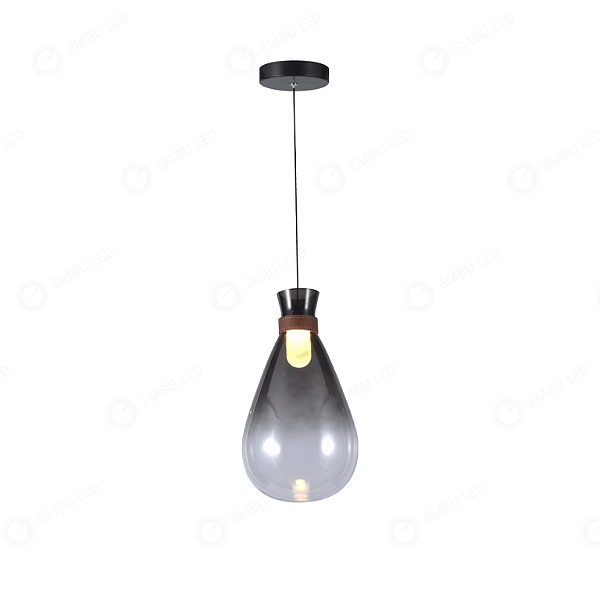 PENDENTE GLASS VASE FUMÊ - 5W - 3000K