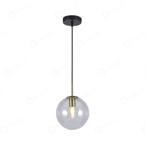 PENDENTE GLASS GLOBO ESFERA CRISTAL E27 S/LAMPADA