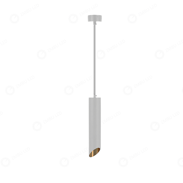 PENDENTE TUBO BRANCO 25CM PARA LAMPADA MR16 GU10