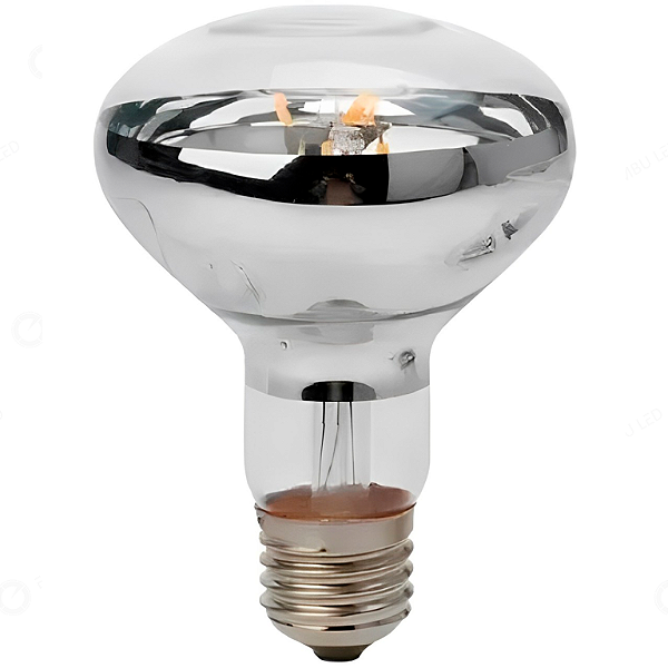 LÂMPADA LED FILAMENTO DEFLETORA COGUMELO R63 - PRATA E27 - 8W - ÂMBAR
