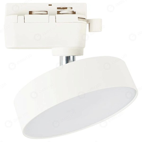 LUMINÁRIA DOWNLIGHT PARA TRILHO - BRANCO - 15W - BRANCO FRIO