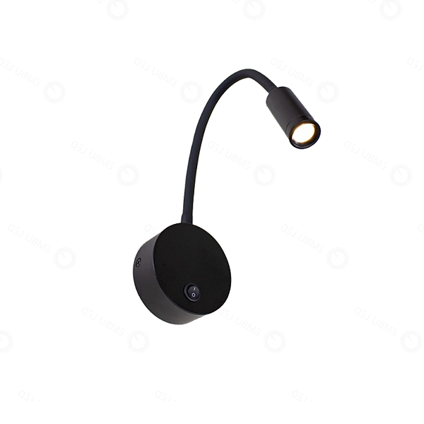 ARANDELA LEITURA FLEXIVEL PRETO 3W COM ENTRADA USB