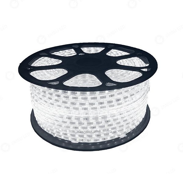 MANGUEIRA CHATA 5050 60LEDS/M 6MM IP65 110V BRANCO FRIO