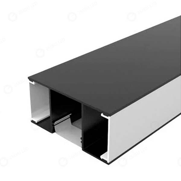 PERFIL SOBREPOR 2 METROS PRETO LUZ INDIRETA 48,3 X 18