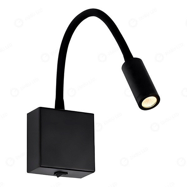ARANDELA LEITURA CUBO FLEXUS PRETO - 3W