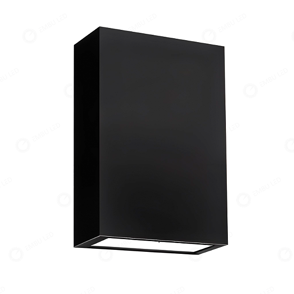 ARANDELA DE PAREDE 2W 3K - FACHO DUPLO PRETA- IP66