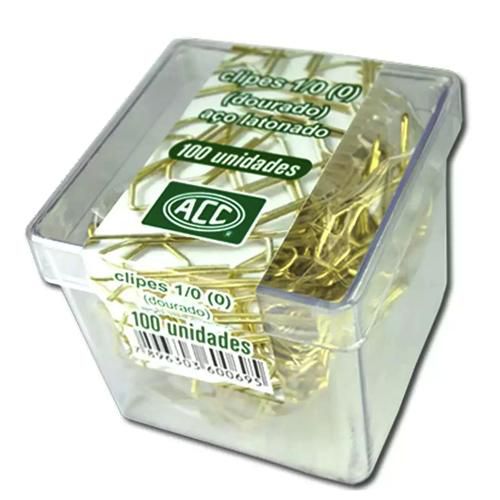 Clipes 1/0 Dourado C/100 Acc Pote 91341187