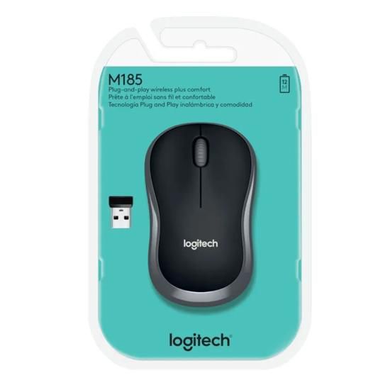 Mouse Logitech M185 Sem Fio 1000dpi 2.4ghz Cinza