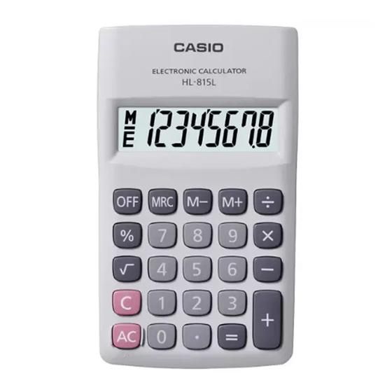 Calculadora Casio de Bolso HL-815L-WE - cinza