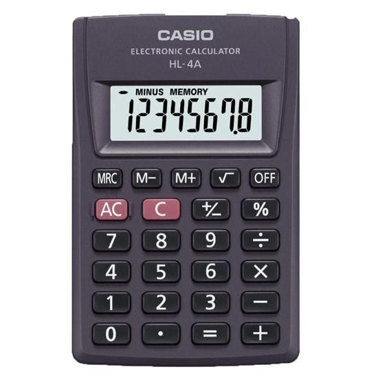 Calculadora Casio Básica Ultraportátil 8 Dígitos HL-4A Preta