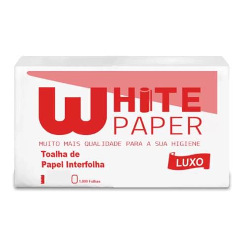 Toalha Interfolha Luxo White Paper 1000 fls Descártavel 21cmx23cm