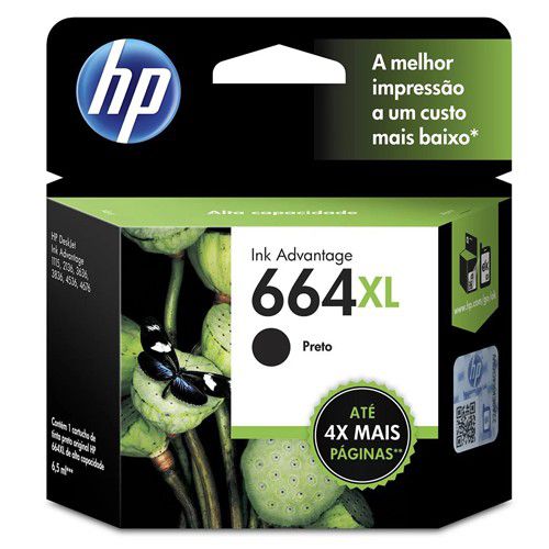 Cartucho Hp F6v31ab (664xl) Preto